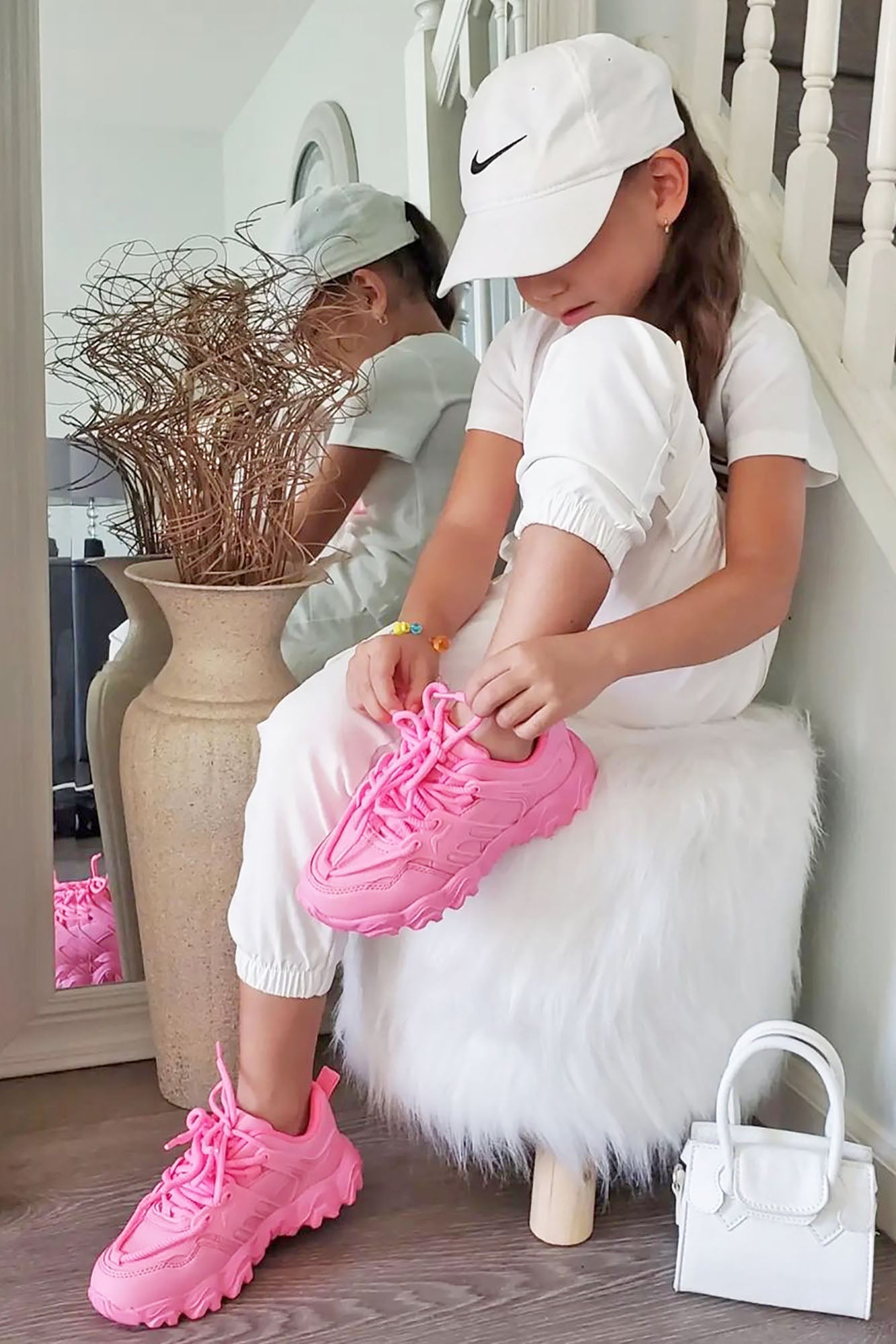 Kid Girl Pink high-top sneakers KR81018-32 | Kenzo Kids – A.T.L.R. Paris |  New York